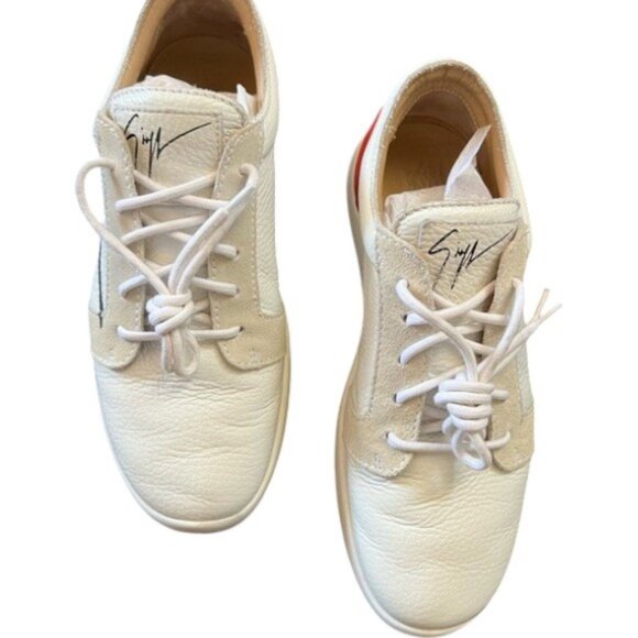 Giuseppe Zanotti signature white red sneakers size6.5 - Picture 3 of 8
